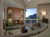 Picture of sustainable design for passive solar living room 